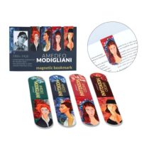   H.C.013-4130 Mágneses könyvjelző 20x54mm, papír, Modigliani: vegyes, 4 db-os