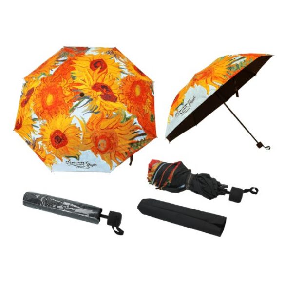 H.C.021-7322A Automata esernyő 100cm,összezárva 24cm,Van Gogh: Napraforgók