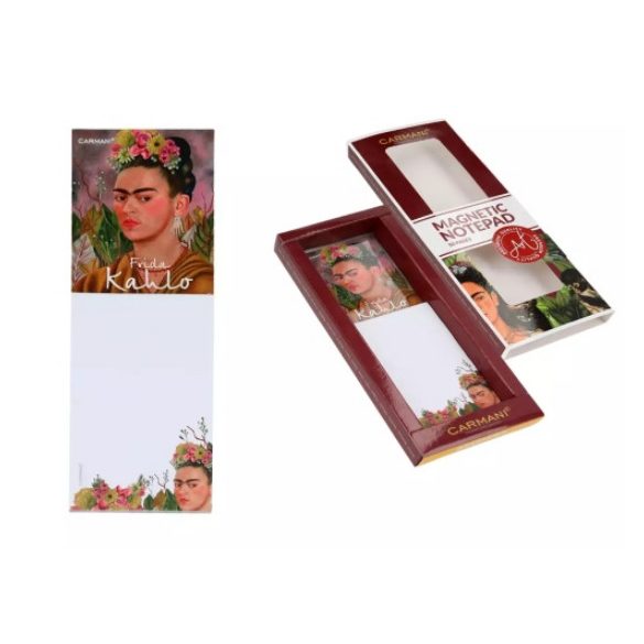 H.C.022-0241 Mágneses notesz 6x18cm,Frida Kahlo:Önarckép Dr.Eloessernek dedikálva