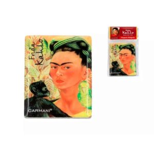 H.C.013-1043 Hűtőmágnes 50x70mm, Frida Kahlo:Önarckép majommal és papagájjal