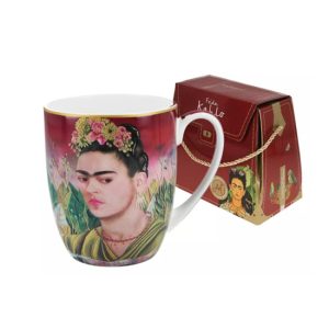 H.C.836-0002 Porcelánbögre 380ml, dobozban, Frida Kahlo: Önarckép