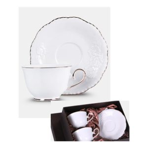 V.B.23582 Bella Rosa porceláncsésze+alj, 250ml, 2 személyes, dobozban