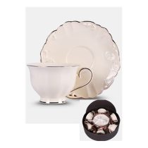   V.B.23636 Charlotte porceláncsésze+alj, 250ml, 6 személyes, dobozban