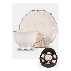 V.B.23636 Charlotte porceláncsésze+alj, 250ml, 6 személyes, dobozban
