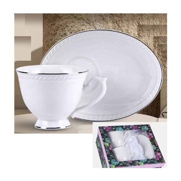 V.B.23742 Dominica porceláncsésze+alj, 250ml, 2 személyes, dobozban