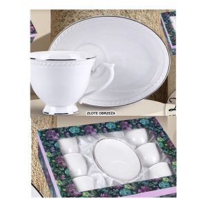 V.B.23759 Dominica porceláncsésze+alj, 220ml, 6 személyes, dobozban