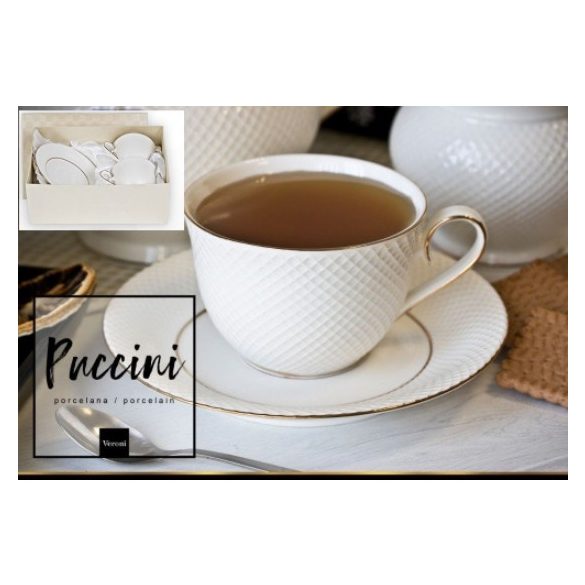 V.B.08831 Puccini porceláncsésze+alj,250ml,2 személyes,dobozban