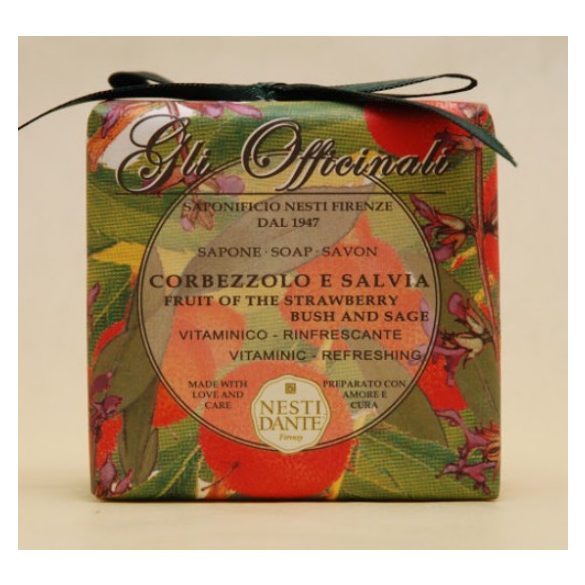 N.D.Gli Officinali,fruit of the strawberry bush and sage szappan 200g