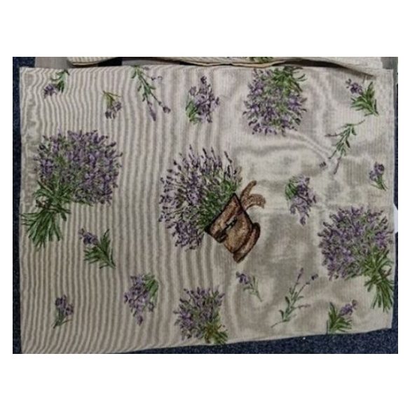 DAK.GP191003 Textil asztali futó 33x140cm, 70% polyester + 30% cotton, cserepes levendulás