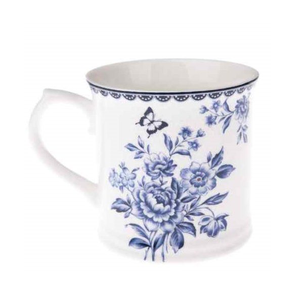 DAK.NOP5116 Porcelánbögre kék rózsacsokros, 400ml