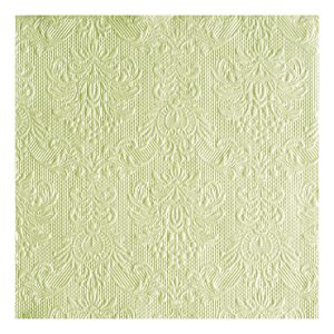 AMB.14006922 Elegance Green pearl dombornyomott papírszalvéta 40x40cm,15db-os