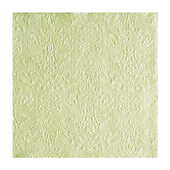 AMB.14006922 Elegance Green pearl dombornyomott papírszalvéta 40x40cm,15db-os