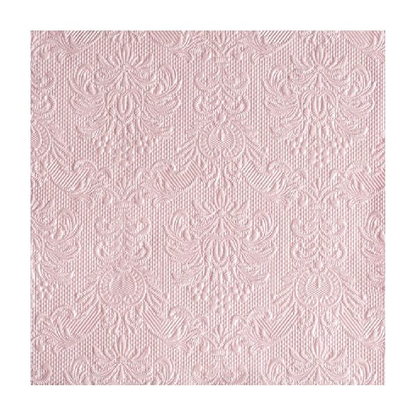 AMB.14005517 Elegance pearl pink dombornyomott papírszalvéta 40x40cm,15db-os