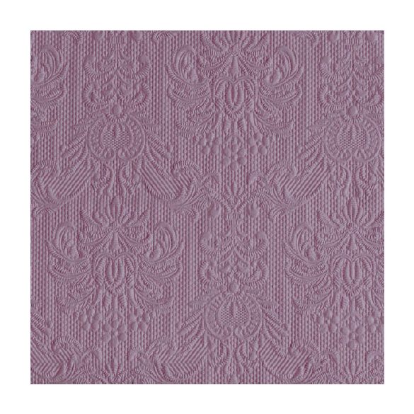 AMB.13307905 Elegance Pale lilac dombornyomott papírszalvéta 33x33cm,15db-os