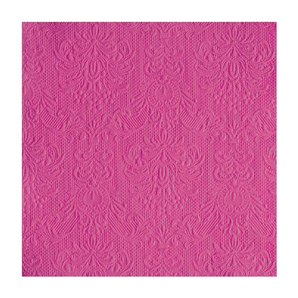 AMB.14007033 Elegance magenta dombornyomott papírszalvéta 40x40cm,15db-os