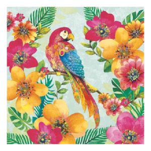 AMB.13308195 Tropical Parrot papírszalvéta 33x33cm,20db-os