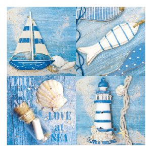AMB.13308365 Love at Sea papírszalvéta 33x33cm,20db-os