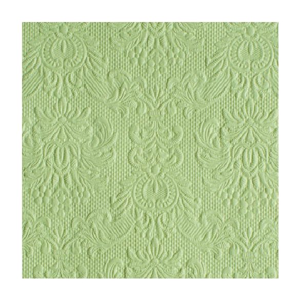 AMB.12507907 Elegance pale green dombornyomott papírszalvéta 25x25cm,15db-os