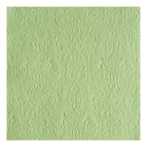 AMB.14007907 Elegance Pale Green dombornyomott papírszalvéta 40x40cm,15db-os