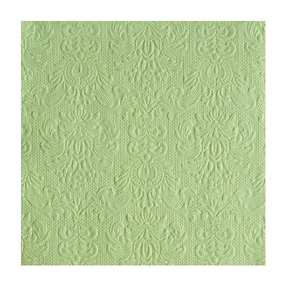 AMB.14007907 Elegance Pale Green dombornyomott papírszalvéta 40x40cm,15db-os