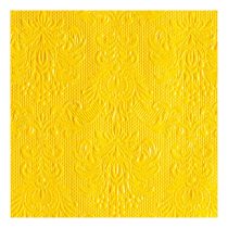   AMB.12505518 Elegance yellow dombornyomott papírszalvéta 25x25cm,15db-os