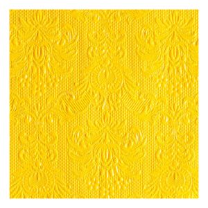 AMB.12505518 Elegance yellow dombornyomott papírszalvéta 25x25cm,15db-os