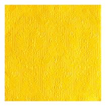   AMB.13305518 Elegance yellow dombornyomott papírszalvéta 33x33cm,15db-os