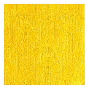 AMB.13305518 Elegance yellow dombornyomott papírszalvéta 33x33cm,15db-os