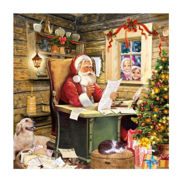 AMB.33304615 Santa's Mail papírszalvéta 33x33cm,20db-os