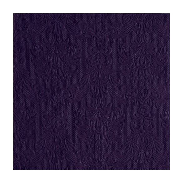 AMB.14007908 Elegance violet dombornyomott papírszalvéta 40x40cm,15db-os