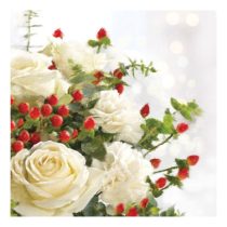 AMB.33304905 Christmas Roses papírszalvéta 33x33cm,20db-os