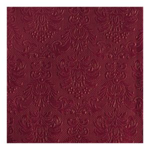 AMB.14005519 Elegance bordeaux dombornyomott papírszalvéta 40x40cm, 15db-os