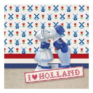 AMB.13310025 I love Holland papírszalvéta 33x33cm,20db-os