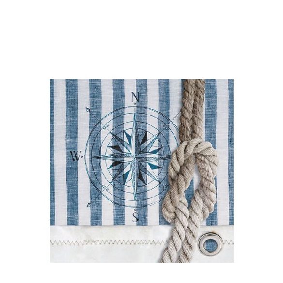 AMB.12510005 Compass And Rope papírszalvéta 25x25cm, 20db-os