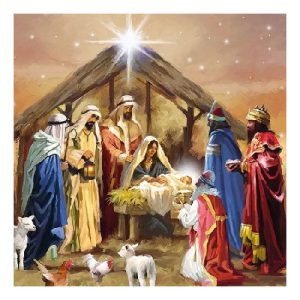 AMB.33310785 Nativity Collage papírszalvéta 33x33cm,20db-os