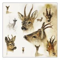  AMB.13311010 Portraits of Deer papírszalvéta 33x33cm,20db-os