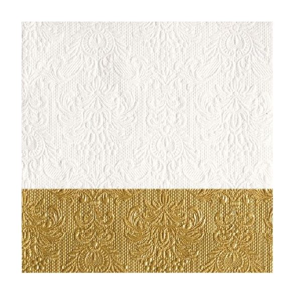 AMB.13311150 Elegance Dip Gold dombornyomott papírszalvéta 33x33cm,15db-os