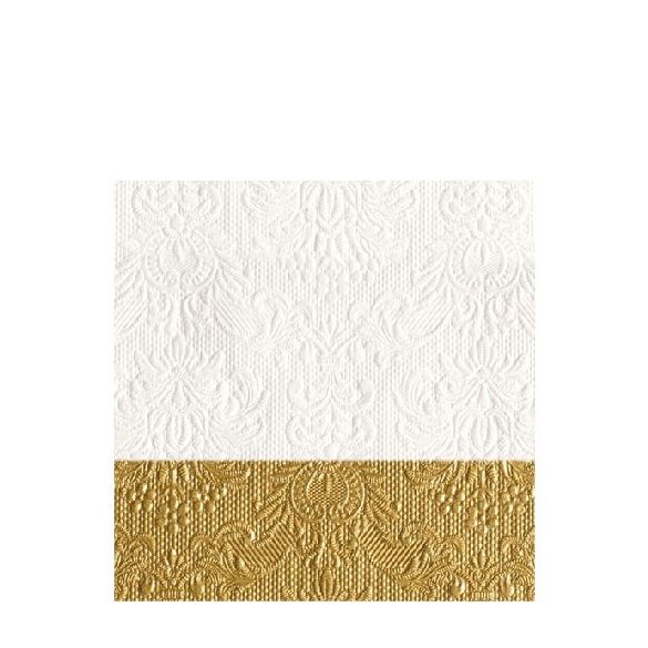 AMB.12511150 Elegance Dip Gold dombornyomott papírszalvéta 25x25cm,15db-os