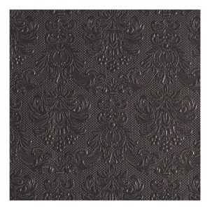 AMB.13311112 Elegance dark grey dombornyomott papírszalvéta 33x33cm,15db-os