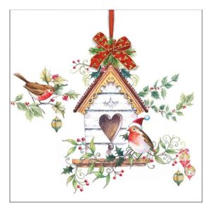 AMB.33315320 X-mas Birdhouse papírszalvéta 33x33cm, 20db-os