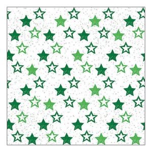 AMB.33312291 Stars All Over Green papírszalvéta 33x33cm,20db-os