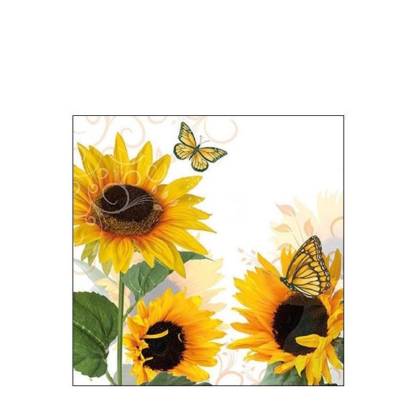 AMB.12510115 Sunny Butterfly papírszalvéta 25x25cm,20db-os