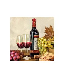 AMB.12510235 Wine & Grapes papírszalvéta 25x25cm, 20db-os