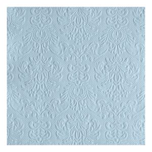 AMB.13311106 Elegance pale blue dombornyomott papírszalvéta 33x33cm, 15db-os