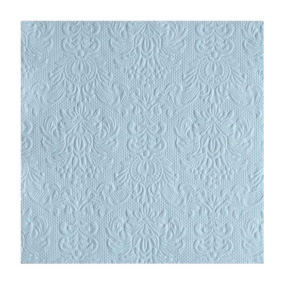 AMB.13311106 Elegance pale blue dombornyomott papírszalvéta 33x33cm, 15db-os