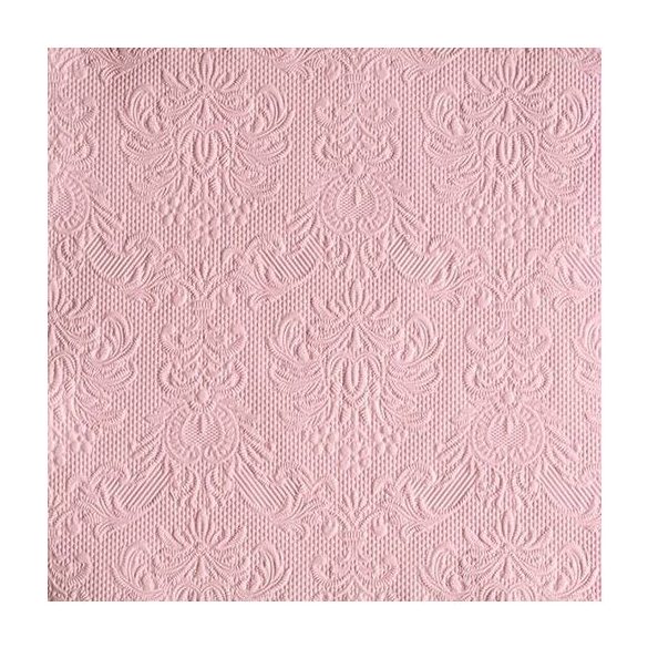 AMB.13311109 Elegance pastel rose dombornyomott papírszalvéta 33x33cm, 15db-os