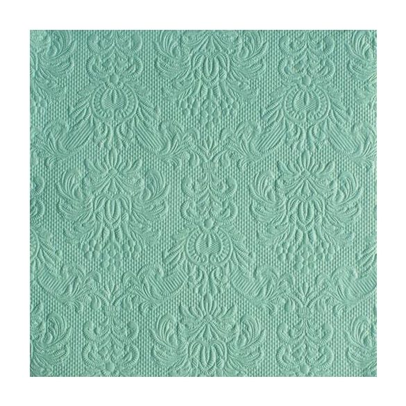 AMB.13311110 Elegance pale aqua dombornyomott papírszalvéta 33x33cm, 15db-os