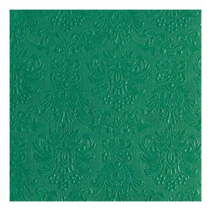 AMB.14011113 Elegance Ivy Green dombornyomott papírszalvéta 40x40cm, 15db-os