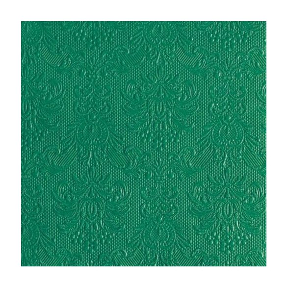 AMB.14011113 Elegance Ivy Green dombornyomott papírszalvéta 40x40cm, 15db-os