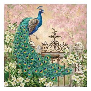 AMB.13313175 Noble Peacock papírszalvéta 33x33cm,20db-os